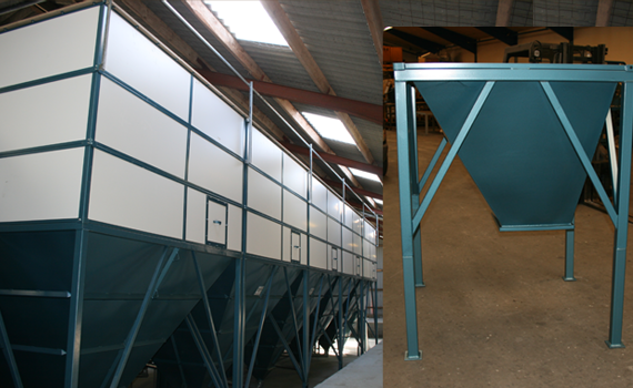 Mosegård Silo –  professionell lagring av foder. Levereras som standard 1t.-24,6 ton. 